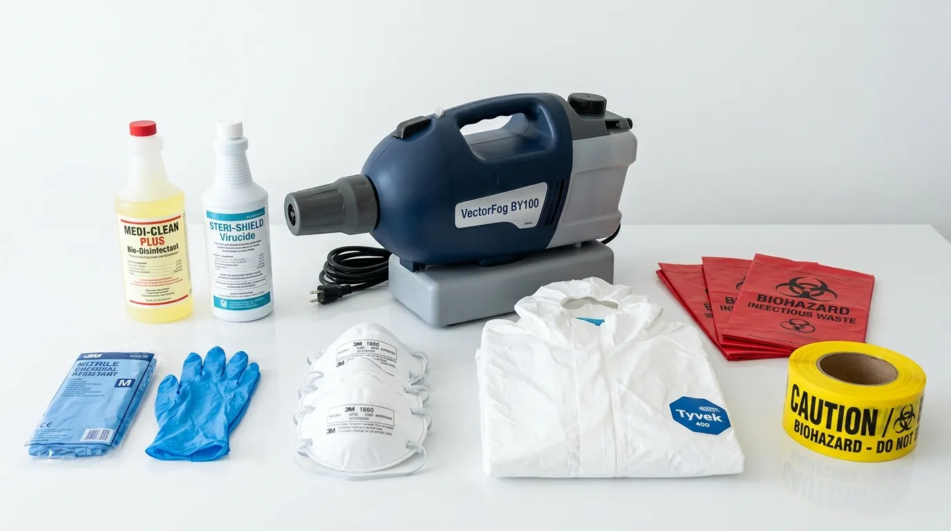 Professional biohazard remediation crew working in Black Mountain